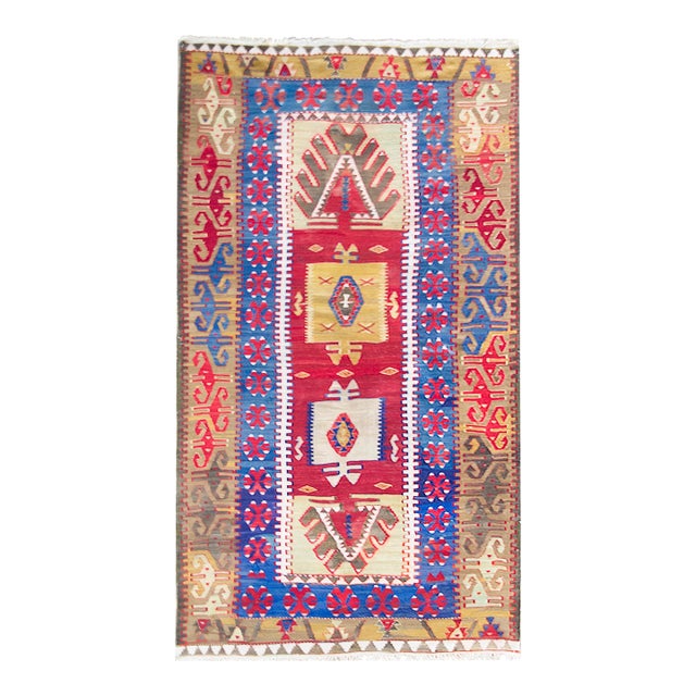 Early 20th Century Turkish Konya Kilim For Sale