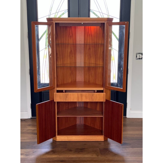 Listing Title Vintage Danish Mid-Century Modern Teak Corner China Cabinet / Curio Cabinet by Skovby Listing Details...