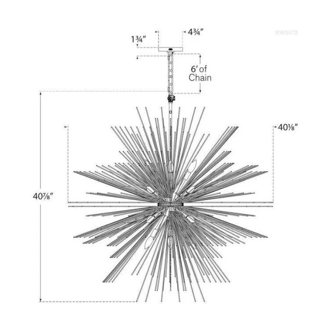 Modern Kelly Wearstler for Visual Comfort Signature Strada Large Round Chandelier in Polished Nickel For Sale - Image 3 of 3