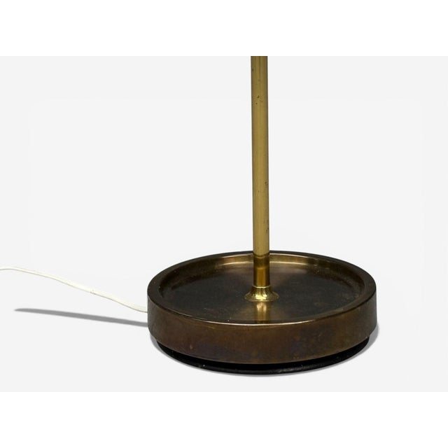 Brass Falkenbergs Belysning, Floor Lamp, Brass, Rattan, Sweden, 1950s For Sale - Image 8 of 11