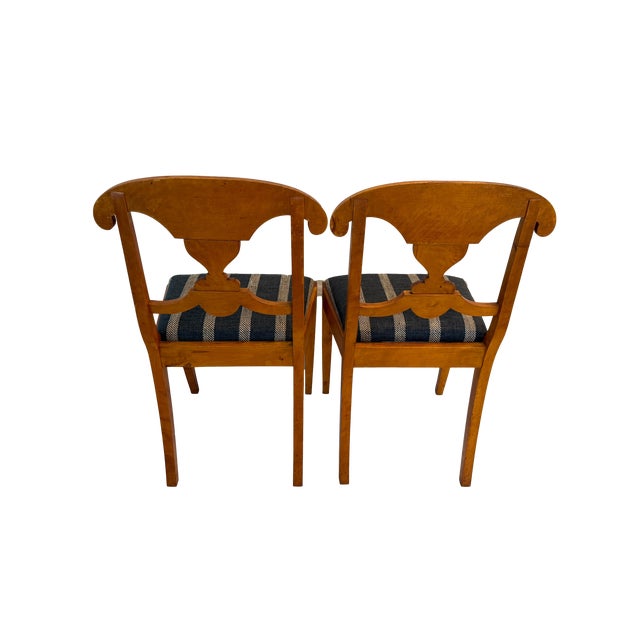 19th C Swedish Biedermeier Flame Birch Dining Chairs - Set of 6 For Sale In Los Angeles - Image 6 of 11