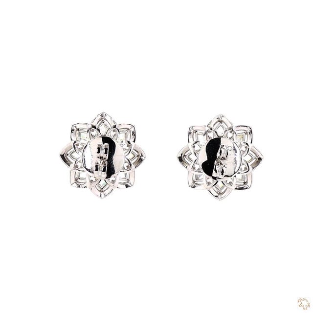 1.33 Carat Round Brilliant Cut Diamond Gold Earrings, Pair For Sale In New York - Image 6 of 9
