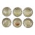 Estate Ritter & Sullivan Sterling Silver Repoussé Butter Pats, Set of Six For Sale