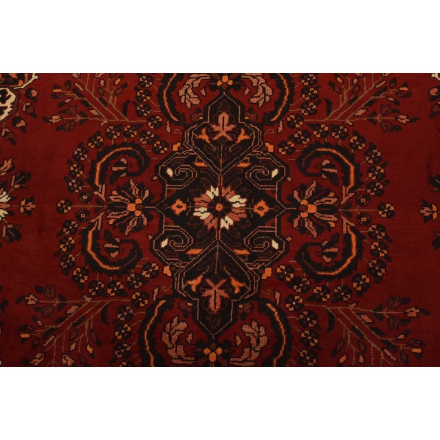 Baloch Rug 7’5” X 11’3” Red Wool Vintage Traditional Hand-Knotted Carpet For Sale In Philadelphia - Image 6 of 14