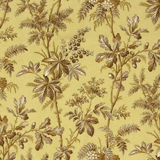 Sample- Schumacher Brantwood Vine Fabric in Pear For Sale