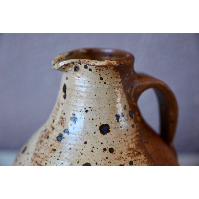 Brutalist Wabi-Sabi Ceramic Pyrite Stoneware Pitcher, 1970s For Sale - Image 3 of 9