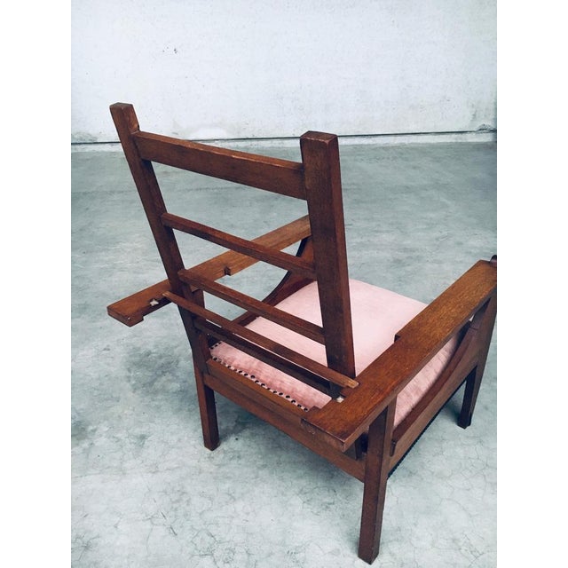 Dutch Art Deco Modernist Reclining Grand Armchair, Netherlands, 1920s For Sale - Image 11 of 18