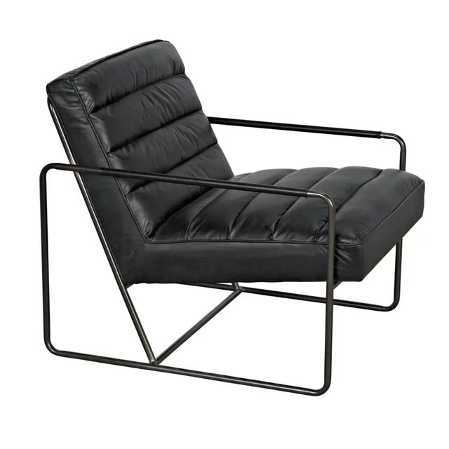 Not Yet Made - Made To Order NOIR Demeter Chair, Metal and Leather For Sale - Image 5 of 5