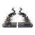Pair of French Art Deco Leaping Antelope Bookends, Signed Tedd, C. 1930 For Sale