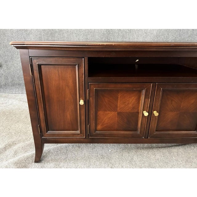 Wood Stanley Furniture Television Console Cabinet For Sale - Image 7 of 16