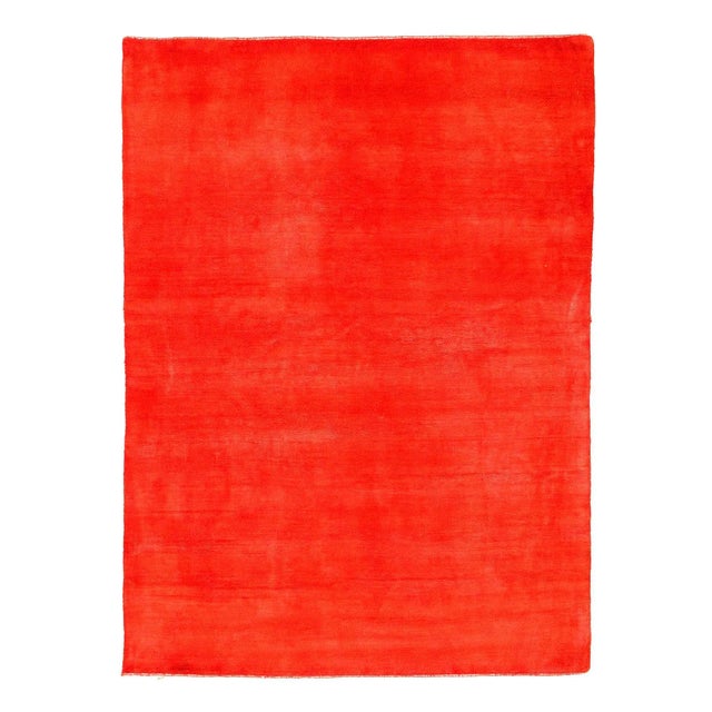 Fine Hand Knotted Overdyed Gabbeh Rug For Sale - Image 9 of 9