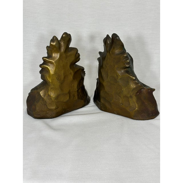Early 20th Century Indian Chief Bookends, Armor Bronze Co. – Early 20th Century Pair For Sale - Image 5 of 9