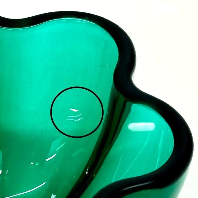 Emerald Green Fluted Glass Bowl Curation, Ft. Villeroy & Boch - Group of 3 For Sale - Image 12 of 12