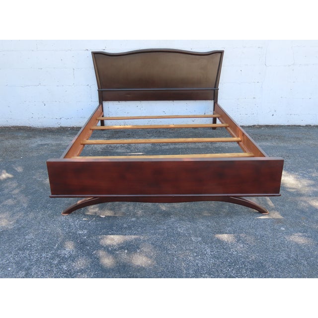 Mid Century Modern Full Size Bed 6358 For Sale - Image 10 of 13