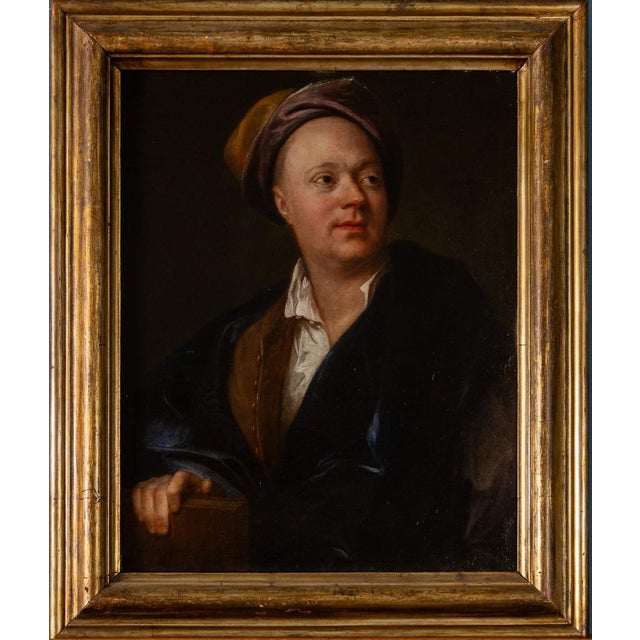 Blue After Salomon Adler, Portrait of a Learned Gentleman, 17th Century, Oil On Canvas For Sale - Image 8 of 8