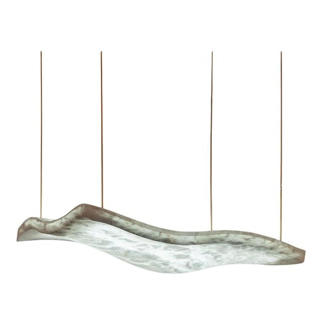 Large Aire Pendant Lamp by United Alabaster For Sale - Image 14 of 14