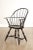 High Quality American Made Distressed Black Painted Windsor Style Side Arm Chair
