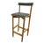 Custom Wood & Leather Upholstered Bar Stool For Sale