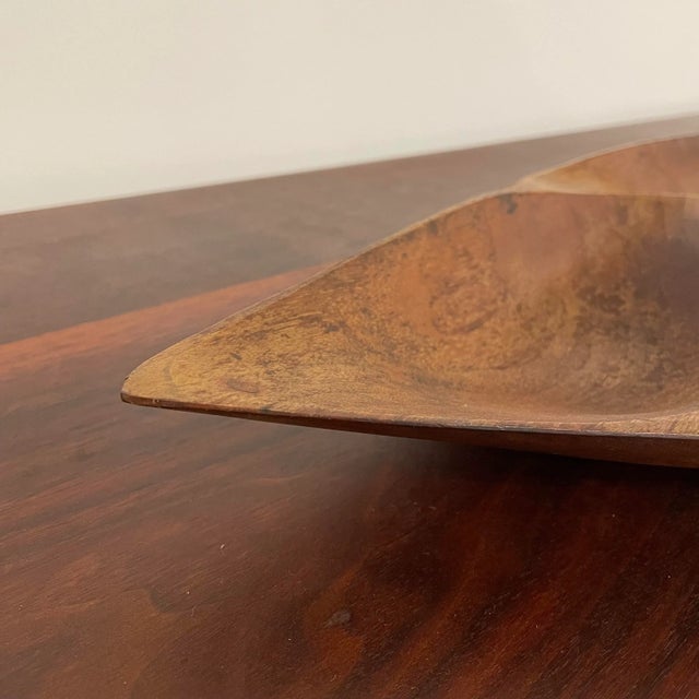 Brown Emil Milan Mid-Century Modern Wooden Walnut Bowl For Sale - Image 8 of 13