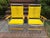 Mid-Century Modern 1960s Yellow Telescope Tube Furniture Company Outdoor Chairs - Set of 2 For Sale - Image 3 of 12