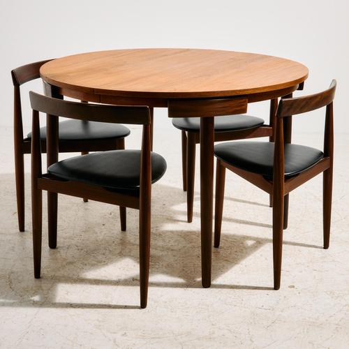 Teak Dining Set by Hans Olsen for Frem Røjle, 1950s, Set of 5 For Sale - Image 3 of 18