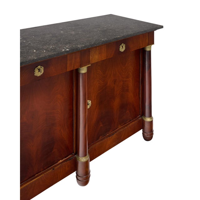 Late 19th Century French Empire Mahogany Buffet For Sale - Image 5 of 9