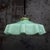 French Green Opaline Glass Pendant Lamp For Sale - Image 4 of 7