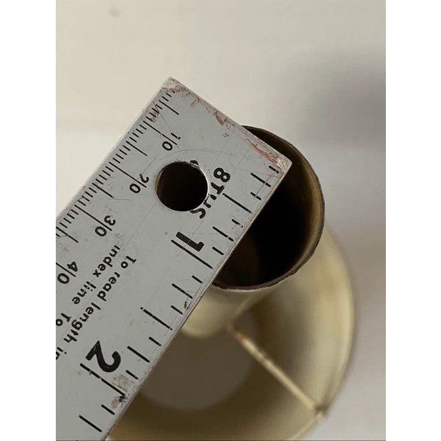 Vintage Modern Style Toleware Metal Small Lamp Shade With Sleeve For Sale In Pittsburgh - Image 6 of 6