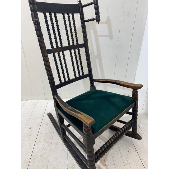 Bobbin Rocking Chair from Lancashire, 1830s For Sale - Image 9 of 14