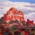 Camel Rock, Late Afternoon, Sedona by Hadley Rampton | Oil on Masonite Landscape of Camel Rock in Sedona For Sale