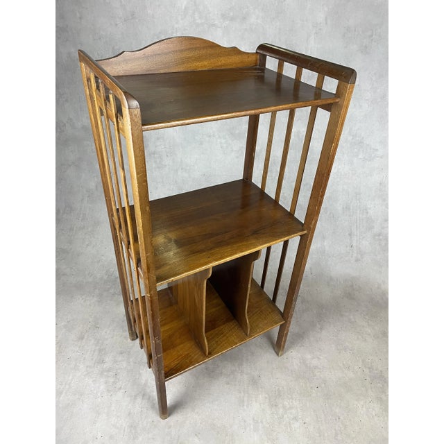 Art-Deco Partition Shelf in Walnut For Sale - Image 4 of 10