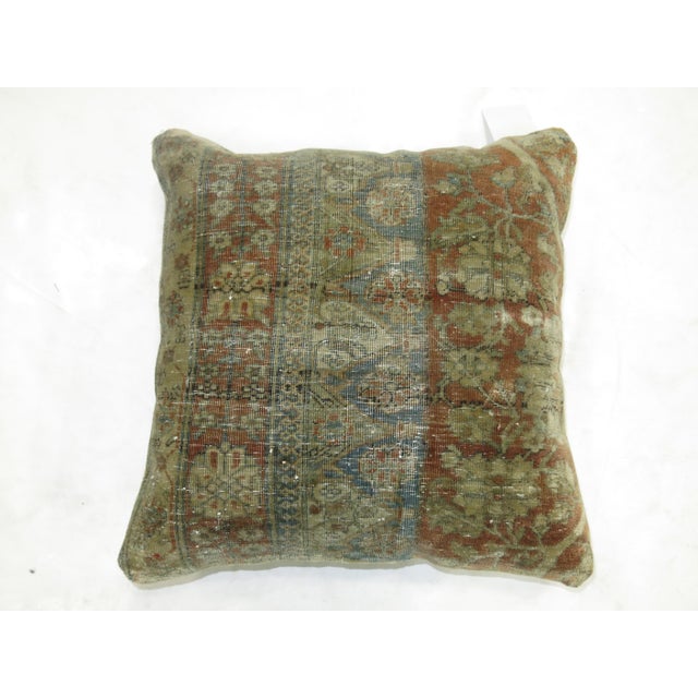 Zabihi Collection Mohtasham Kashan Persian Rug Pillow For Sale - Image 4 of 5