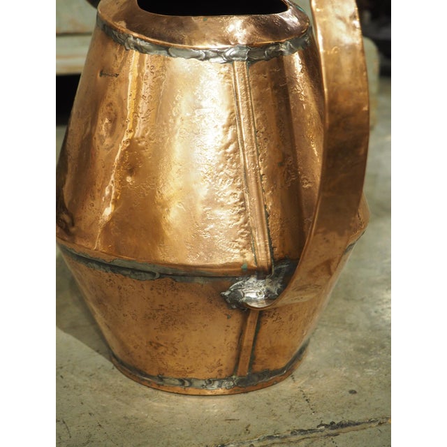 18th Century Hand Formed French Copper Arrosoir Water Pitcher For Sale - Image 12 of 17