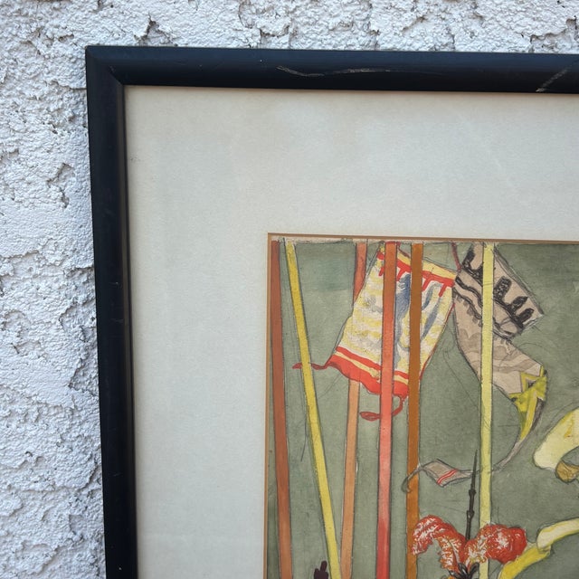 Paint Attributed to Willy Pogány Gothic Medieval Knights Watercolor, Circa 1920s–1930s For Sale - Image 7 of 18
