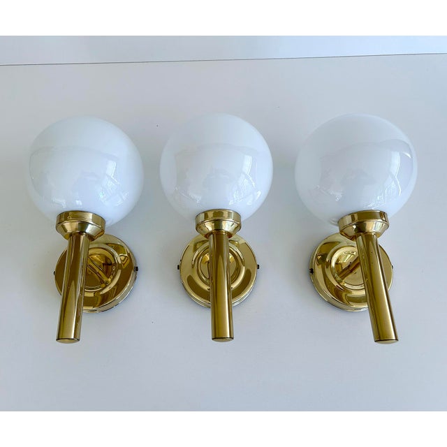1970s Vintage Danish Glass Sconces by Abo Reinders, Set of 3 For Sale - Image 5 of 12