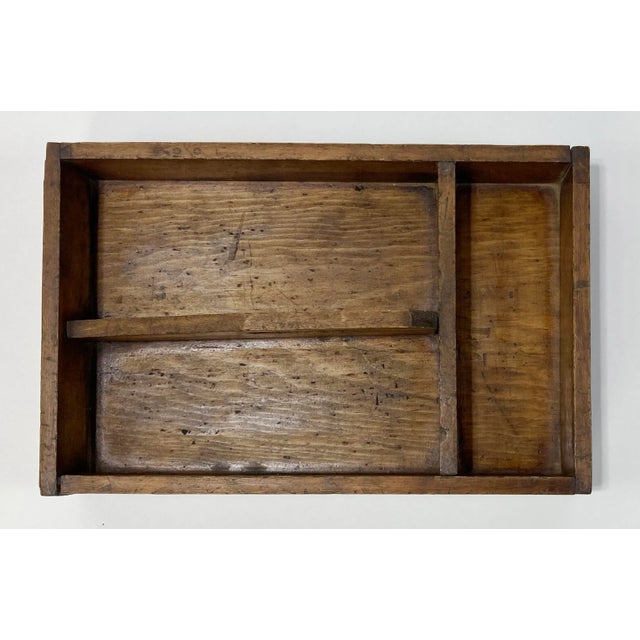 Vintage Handmade Wood Divided Toolbox Tray For Sale In Kansas City - Image 6 of 9