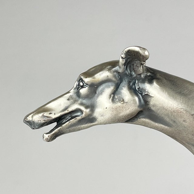 Vintage Silver Sculpture of Racing Greyhounds by Angelo Schiavon, Italy, 1950s For Sale - Image 12 of 15