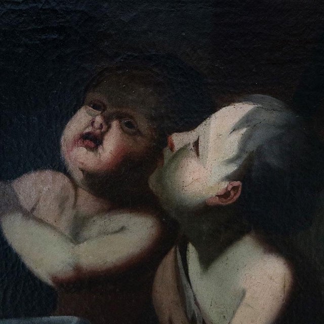 Circle of Bartolomeo Schedoni, Sacred Family with St. John, 1600s, Oil on Canvas, Framed For Sale - Image 11 of 15