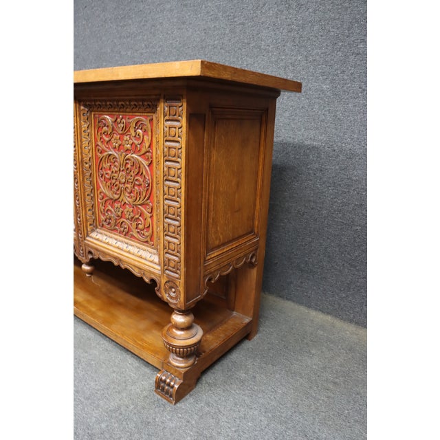 Christian Krass Renaissance Revival Carved Oak Sideboard For Sale - Image 10 of 18