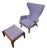 Mid-Century Modern Adrian Pearsall Walnut Wing Chair & Ottoman For Sale