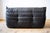 Ligne Roset Black Togo Living Room Set in Dubai Leather by Michel Ducaroy for Ligne Roset, Set of 5 For Sale - Image 4 of 18