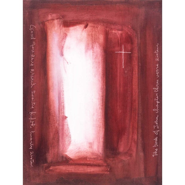Guggi "Crimson" Oil on Canvas Board, 2016, 9 For Sale - Image 13 of 18