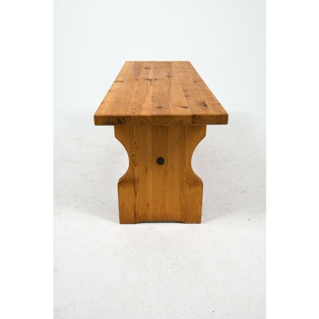 1970s Scandinavian Pine Bench For Sale - Image 5 of 7
