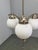 Art Deco Nickel Chandelier with Opaline Glass Globes, 1930s For Sale - Image 8 of 14