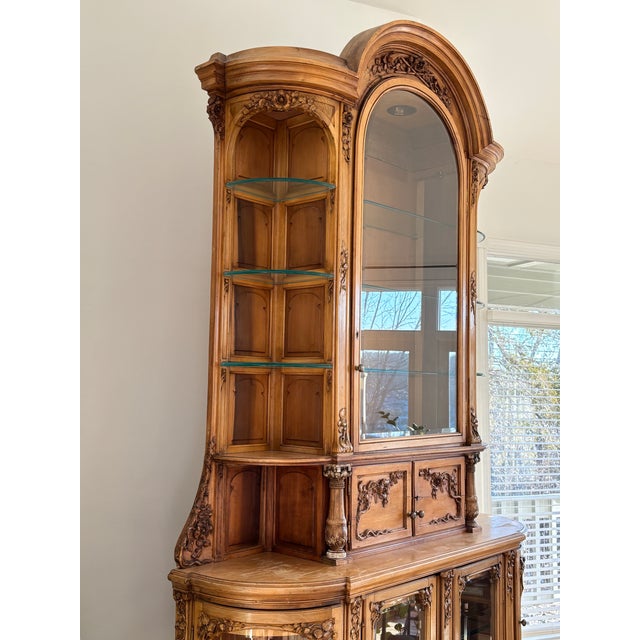 Late 19th Century Massive Rococo Louis Vx Style Display Hutch Cabinet For Sale - Image 11 of 12