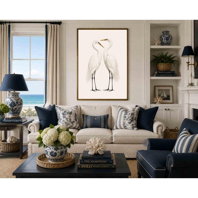 Not Yet Made - Made To Order Crane Study 3 Neutral Coastal Bird Art Print, 16" X 24" For Sale - Image 5 of 7