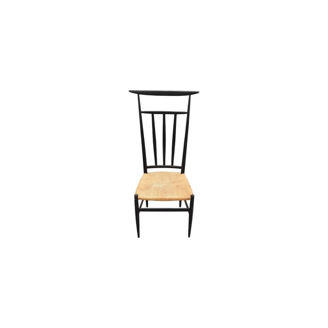 Mid-Century Ebonized Chiavari Style High-Back Chair For Sale In Philadelphia - Image 6 of 14