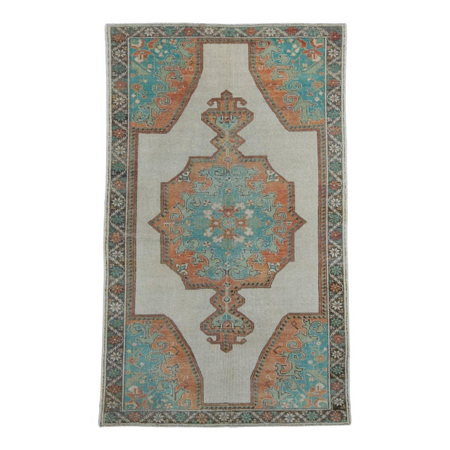 Turkish Vintage Rug 4'7" x 7'8" #17955 For Sale