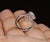 Ruby Red Certified Natural 2.08cts Ruby & Diamond Floral Bypass Halo Ring in Solid 18k White Gold, Size 5.5 For Sale - Image 8 of 12