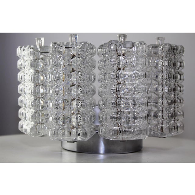 Silver Cubist Wall Lights from Stölzle, 1960s, Set of 2 For Sale - Image 8 of 18